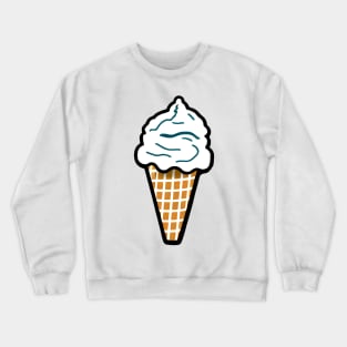 Scoops of Joy: A Fun Cartoon Ice Cream Cone Artwork Crewneck Sweatshirt